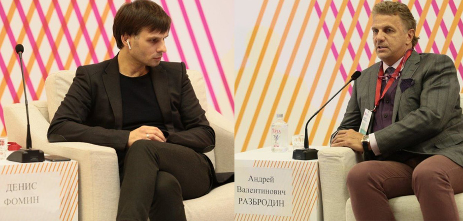 Денис Фомин, идеолог платформы "Модный magazin" (слева), Андрей Разбродин, президент СОЮЗЛЕГПРОМ (справа)