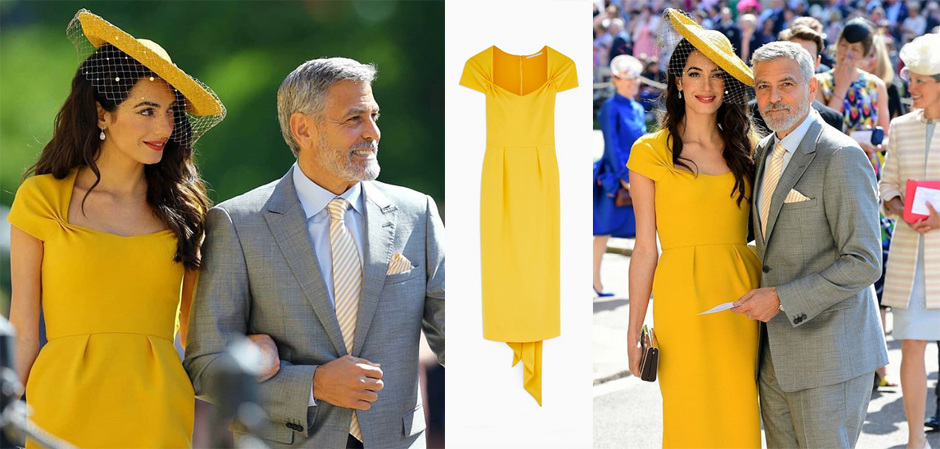 Амаль Клуни в платье от Стеллы Маккартни на королевской свадьбе Меган и принца Гарри