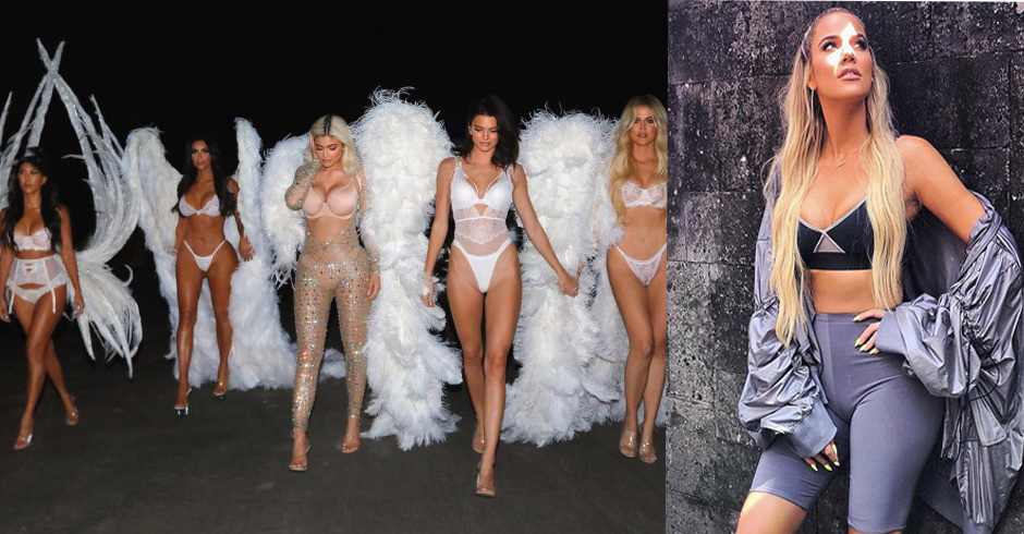Хлои Кардашьян и Ким Кардашьян в образе ангелов от Victoria's Secret