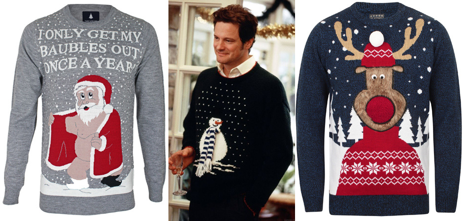 Смешные рождественские свитера с Сантой и оленями; Колин Ферт в свитере